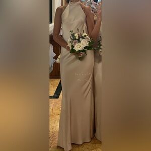 Elegant Beige Evening Gown